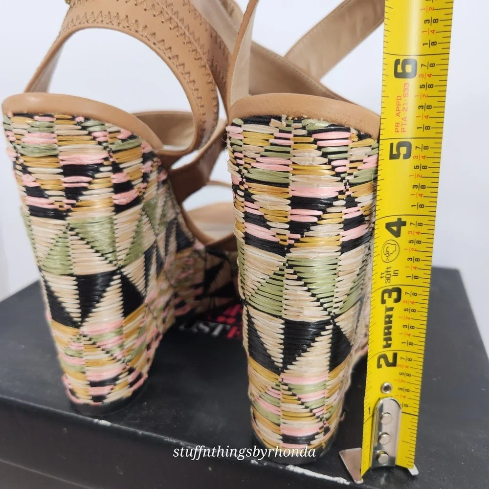 JUST FABULOUS ~ Cozumel ~ Platform Wedge Sandels US 9 /EU 40
